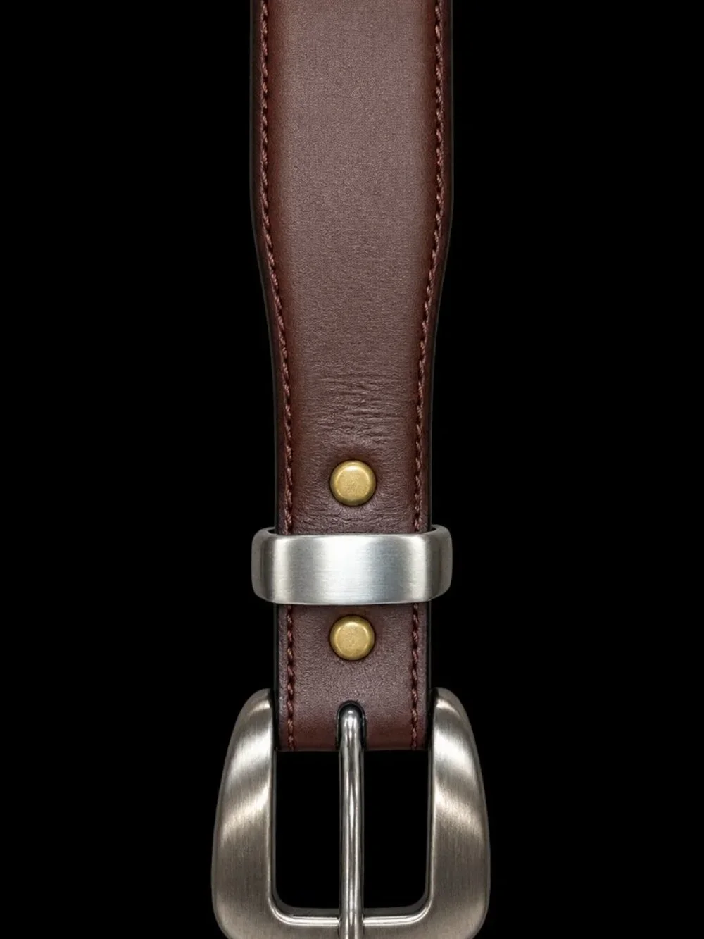 Nocona Men's Brown Genuine Leather Western Belt Silver Buckle & Tip Size 36